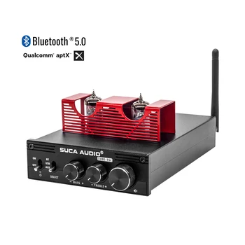 SUCA CEV-T6C Bluetooth 5.0 Hifi Amplificador Avdio APTX-LL160wx2 Vakuumske Cevi, Ojačevalni Moč Gospodinjstev Avdio Ojacevalnikom