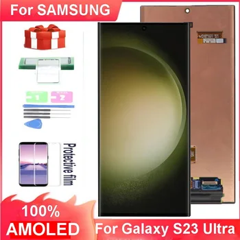 Super AMOLED S23Ultra LCD Zaslon na Dotik, Računalnike Za Samsung Galaxy S23 Ultra 5G S918 S918F S918B S918U Zaslon z napakami