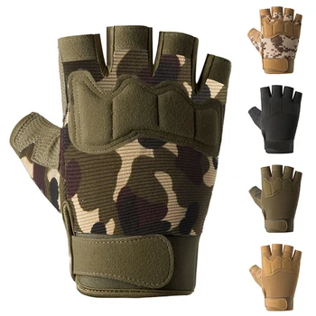 Taktične Rokavice Moški Ženske Vojske Vojaških Spopadov Pol Prst Rokavice Anti-slip Športih na Prostem Fingerless Rokavice Moški Ženske