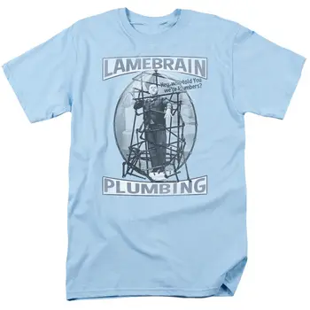 THREE STOOGES LAMEBRAIN VODOVODNE Licenco za Odrasle Moške Graphic Tee Shirt SM-3XL dolgimi rokavi
