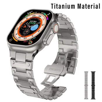 Titana Trak Za Apple Watch band 44 mm 40 mm 45 mm 41mm 38 mm 42mm kovinska Zapestnica iWatch Series 9 8 7 6 5 4 3 MP ultra band 49 mm