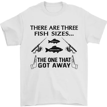 Tri Ribe Velikosti Smešno Ribolov Ribič Mens T-Shirt Bombaž