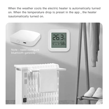 Tuya Temperatura Vlažnost Senzor Mini Digitalni LCD Zaslon Združljiv z APLIKACIJO Remote Control Termometer, Higrometer