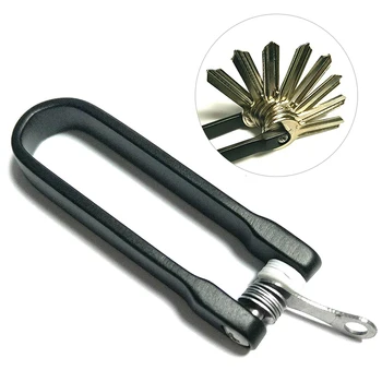 U-Oblike iz Nerjavečega Key Ring Imetnik na Prostem Dodatki za Kampiranje EOS Keychain Orodja Carabiner za Ključe