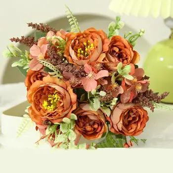Umetne Rože Elegantno Umetno Peony Cvetja za Dom Poroka Stranka Dekor Realne Umetno Cvetlični Aranžma Lepa