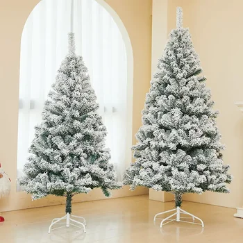 Umetno Božično Drevo Bele Ponaredek Drevesi z Gosto Zgrinjati Božič PVC Sneženja Cedar Tree Doma Počitnice Stranka Center Dekor