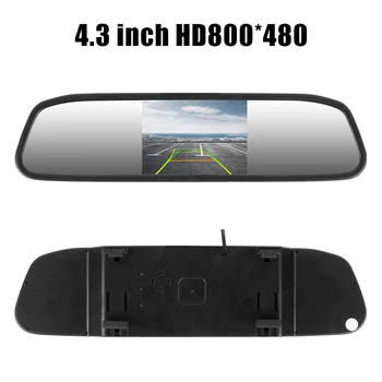 Univerzalni HD Video Samodejno Parkiranje Zaslon TFT LCD Barvni Monitor Avto Rearview Mirror Zaslon 4.3 Palčni Rearview