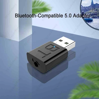 USB Bluetooth, združljiva 5.0 Adapter za Ključ Hi-fi Avdio Sprejemnik Oddajnik Stereo 3.5 mm AUX za PC Avto, TV, Brezžični Adapter