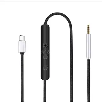 USB C do 2,5 mm Slušalke Kabel za QC25/QC35/QC35II Slušalke Najlon Pleteni Žici