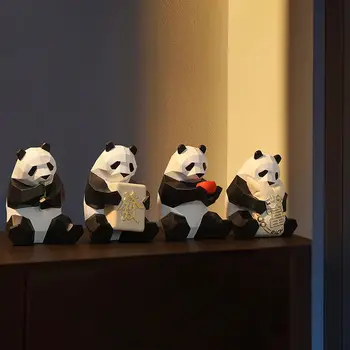 Ustvarjalne panda srečen dekoracijo pisarne površino plošče dnevna soba vina kabineta, hodnik doma dekoracijo sreče, odpiranje darilo