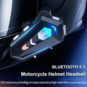 V5.3 Bluetooth Motoristična Čelada Brezžične Slušalke za prostoročno telefoniranje, Slušalke Z RGB Pisane Vodotesne Slušalke Za Jahanje, Smučanje