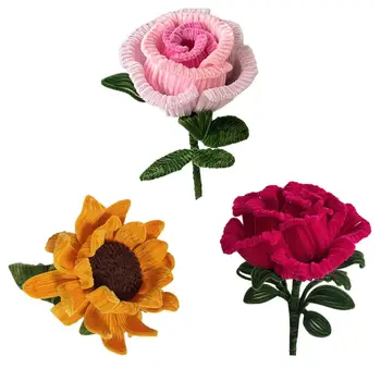 Velikan Twisted Šopek rož DIY Materiala Paket Umetno Cvetje, zaradi Česar