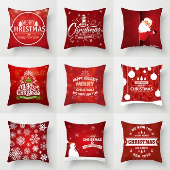 Vesel Božič Dekorativni Pillowcases Poliester Božič Vrgel Blazino Primeru Zajema Santa Claus Elk Prevleke kussensloop
