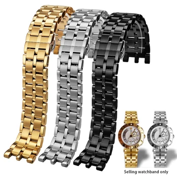 Visoko Kakovostnega Nerjavečega Jekla Watchband Za Versace V-RACE DUAL Serije Metulj Sponke Watch Band 24 mm Za Moške Gledajo Dodatki