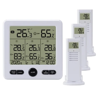 Vremenske Postaje v Zaprtih prostorih/na Prostem Brezžični Senzorji, Digitalni Termometer, Higrometer LED Zaslon LCD Termometer