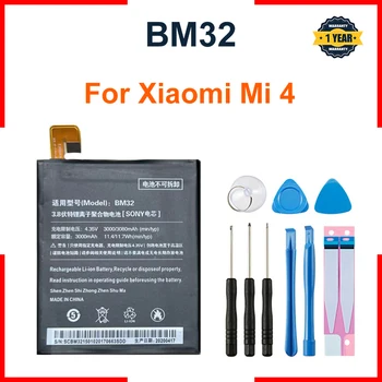 Xiao mi BM32 3080mAh Baterija Za Xiaomi 4 Mi 4 Mi4 M4 BM32 Visoke Kakovosti Telefon Zamenjava Baterij
