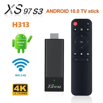 XS97 S3 Smart TV Stick Set Top Box H313 Internet HDTV 4K HDR TV Sprejemnik 2.4 G 5.8 G Wireless Wifi Android 10 Media Player
