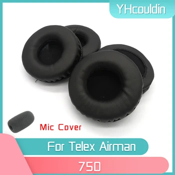 YHcouldin Earpads Za Teleks Airman 750 Slušalke Mikrofon Zajema Accessaries Zamenjava Nagubana Usnje