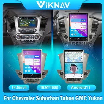 Za 14,5 palca avto GPS Navigacija Radio Za Chevroler Primestnih Tahoe GMC Yukon 2014-2020 Avto Multimedia Player Android 11 Carplay