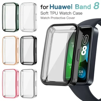 Za Huawei band 8 Screen Protector Primeru Polno Zajetje Odbijača Mehko TPU Zaščitni Lupini Primeru Kritje za Huawei band8 Dodatki