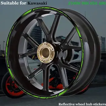 Za Kawasaki Z1000 Z900 Z650 Z400 Reflektivni Motoristična Oprema Kolesa pnevmatike spremembe Nalepke Hub Nalepke Platišča Trak Trak