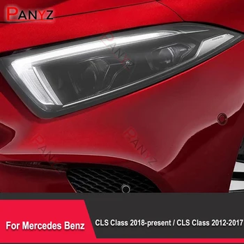 Za Mercedes Benz CLS Razred W218 C257 AMG 2012-2021 Avtomobilski Žarometi Zaščitno folijo Žaromet Obnovo Pregleden Črna Nalepka