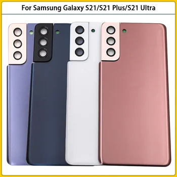 Za Samsung Galaxy S21 Plus / S21 Ultra G998 Baterije Hrbtni Pokrovček S21 Zadnja Vrata Steklena Plošča Šasije Stanovanj Primeru Dodaj Objektiv Kamere
