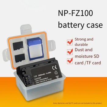 Za Sony ILCE-9 A7M3 A7R3 A9 7RM3 Fotoaparat NPFZ100 Baterijo Plastični Nosilec Primeru Baterijo Škatla za Shranjevanje Trajne Enostavno Namestite