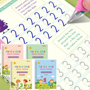 Za Večkratno Uporabo Magic Pisanja Z Risalna Peresa Tabličnega Za Otroke Kaligrafija Knjiga Študentov Montessori Igrače Pisanje Zvezke Tiskovine