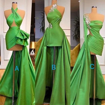 Zelena Beaded večerne obleke za ženske vestidos de fiesta de long morska deklica seksi luksuzni formalno stranko obleke