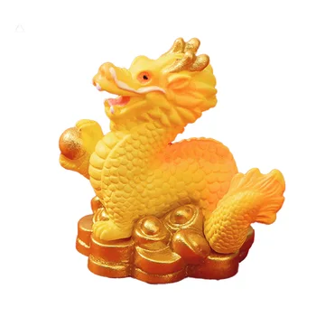 Zlati Zmaj Mikro Krajine Dekor Kitajsko Novo Leto Zmaja Figur za Namizni Dekorativne Fine Izdelave in dolgo življenjsko dobo