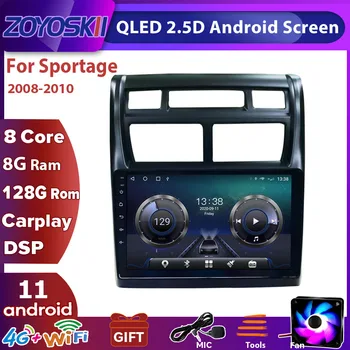 ZOYOSKII 2Din Android 11 4G+WIFI Avto Radio Multimedijski Predvajalnik Videa, Za Kia Sportage 2 2008-2010 Navigacija GPS Vodja Enote 2 Din